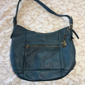 The Sak Turquoise Blue Leather Shoulder Bag